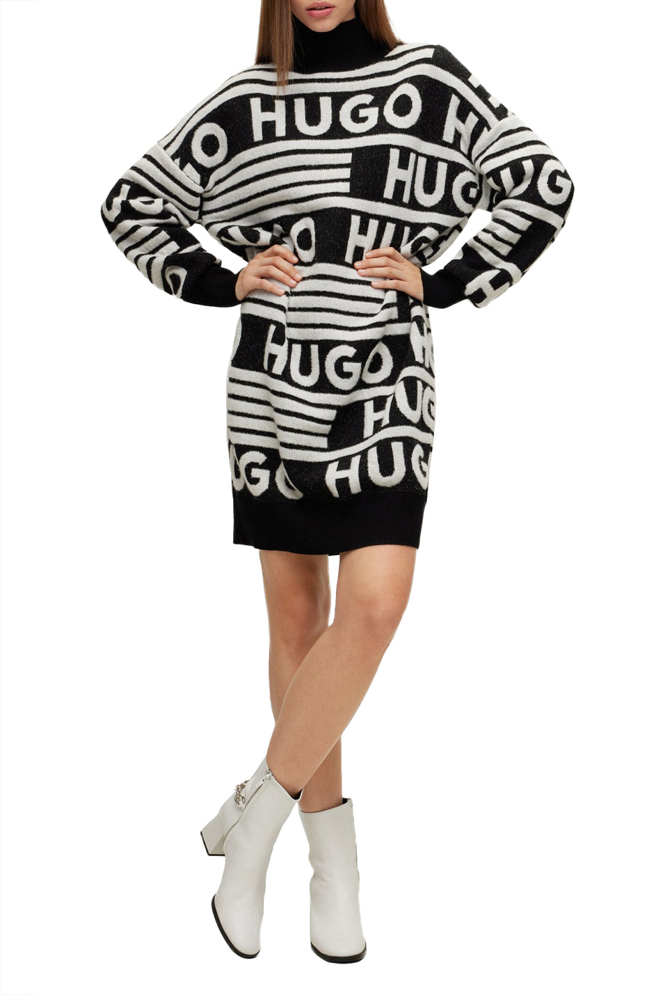 Женский HUGO Платье-свитер свободного кроя (цвет ), артикул 50478976 | Фото 2