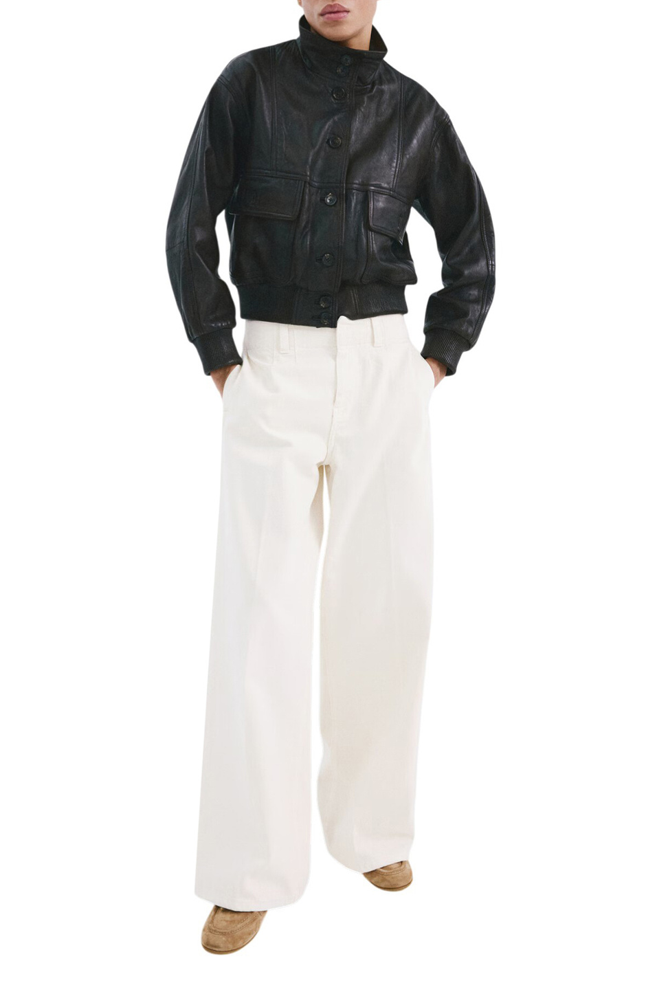 Женский Mango Джинсы ALMA однотонные (цвет ), артикул 27085822 | Фото 2