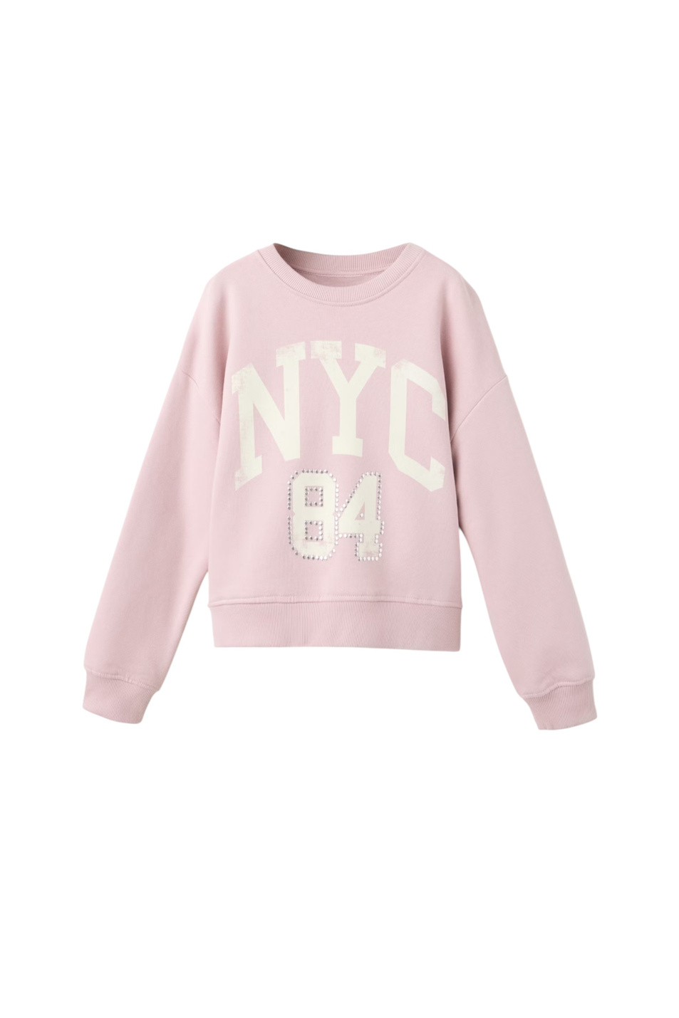 Девочкам Mango Kids Свитшот NYC из хлопка (цвет ), артикул 37015171 | Фото 1
