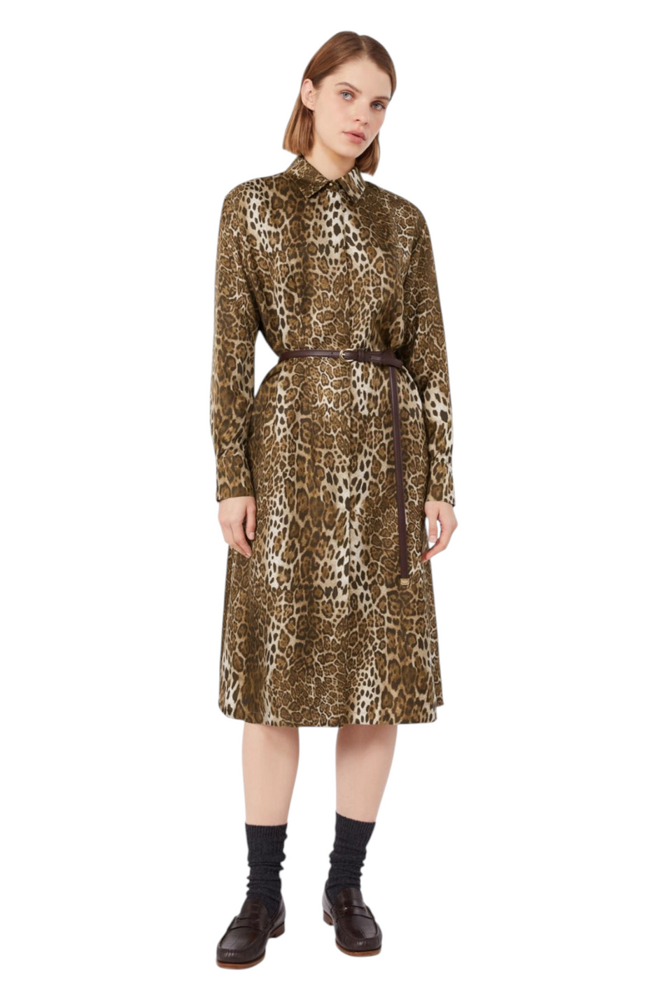 Женский Max Mara Платье VIGILE из шелка с ремнем (цвет ), артикул 2626226021 | Фото 3