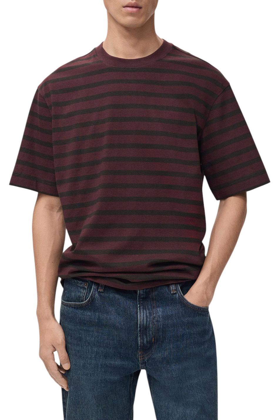 Мужской Mango Man Футболка ANOUKS из хлопка (цвет ), артикул 17025980 | Фото 3