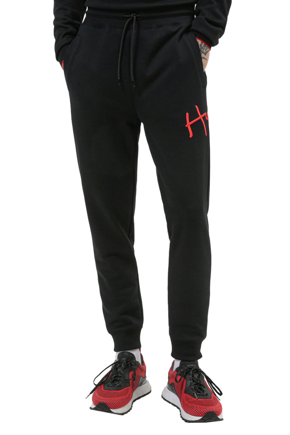 HUGO Спортивные брюки с манжетами и логотипом (цвет ), артикул 50457121 | Фото 3