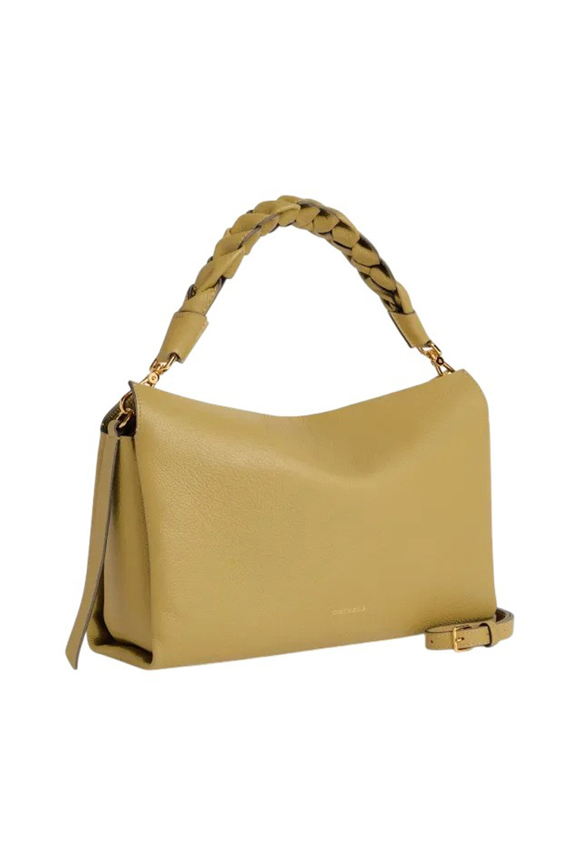 Сумка BOHEME GRANA DOUBLE из натуральной кожи с плетеной ручкой|Основной цвет:Бежевый Женский Coccinelle Сумка BOHEME GRANA DOUBLE из натуральной кожи с плетеной ручкой (цвет ), артикул E1M50190201 | Фото 2