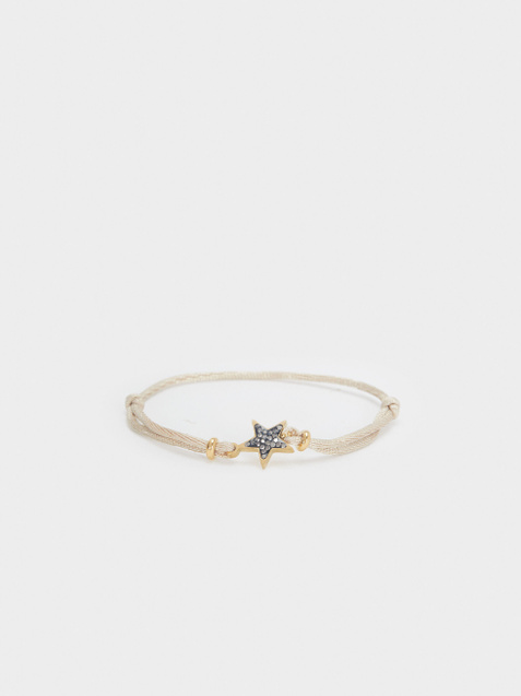 Parfois Регулируемый браслет с подвеской в форме звезды (Бежевый цвет), артикул 179705 | Фото 1