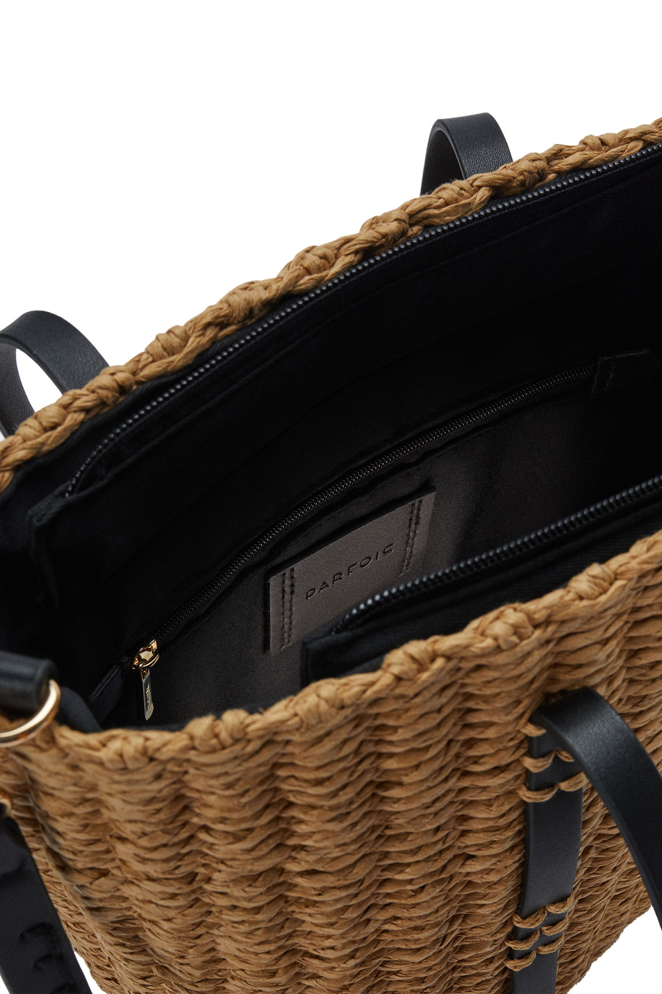 Parfois Фактурная сумка-шоппер из рафии с подвесками и съемным плечевым ремнем (цвет ), артикул 177681 | Фото 4
