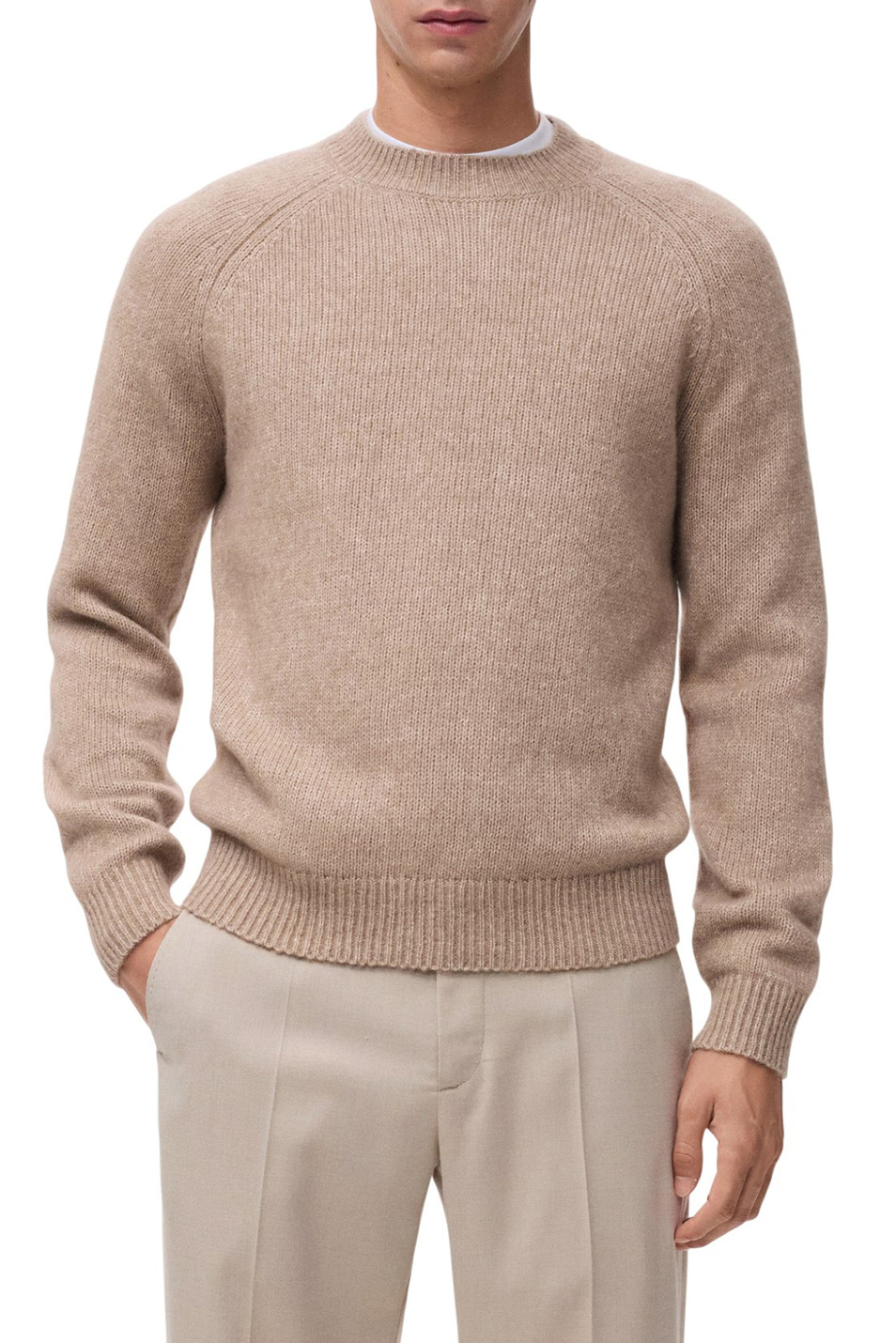 Мужской Mango Man Джемпер CRIS однотонный (цвет ), артикул 17007908 | Фото 3