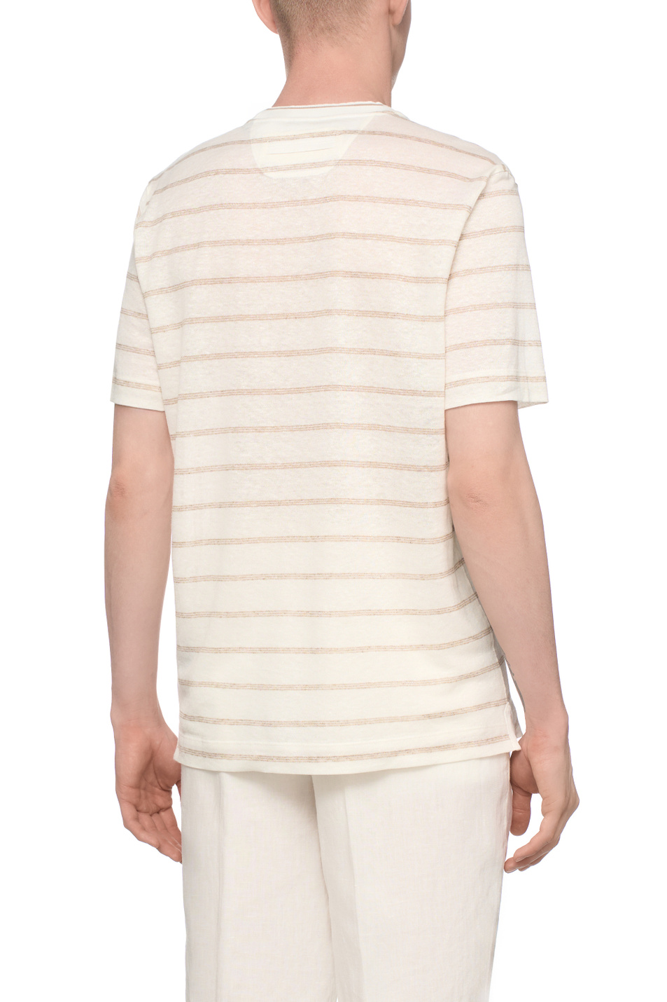 Мужской Zegna Футболка из льна (цвет ), артикул UF397A9-F722-N01 | Фото 4
