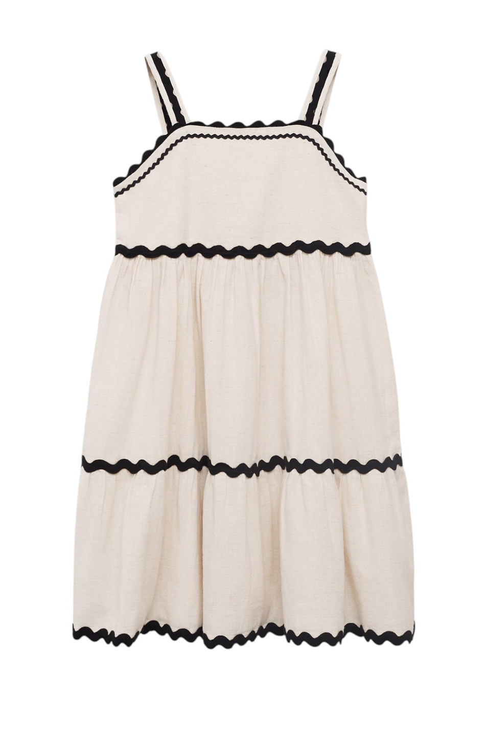Девочкам Mango Kids Платье EMILIA из хлопка и льна (цвет ), артикул 87098267 | Фото 1