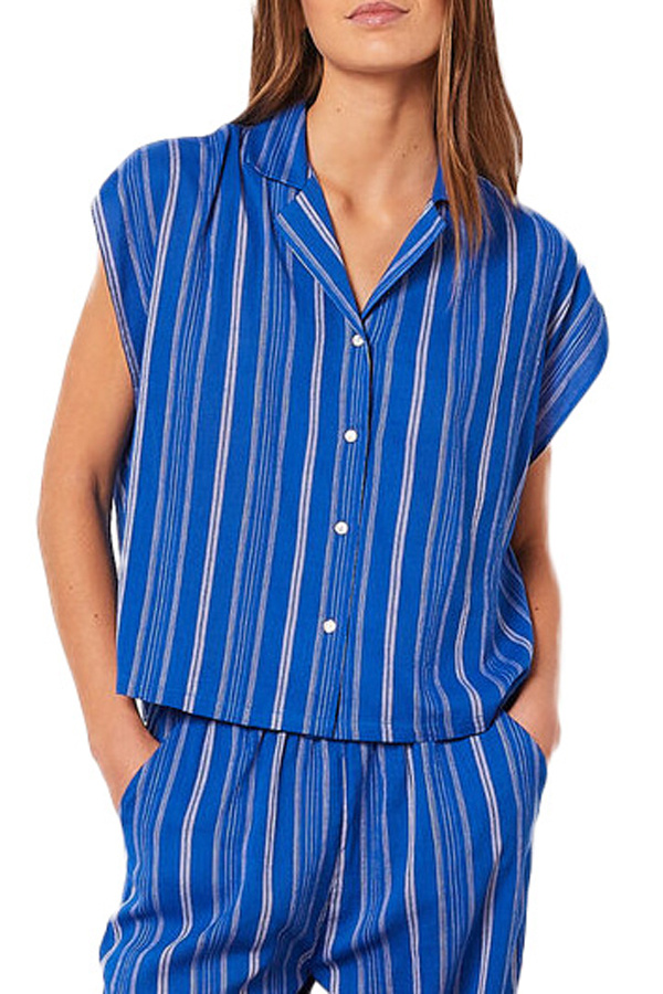 Рубашка CANO из смесового хлопка|Основной цвет:Синий|Артикул:6539434 | Фото 1