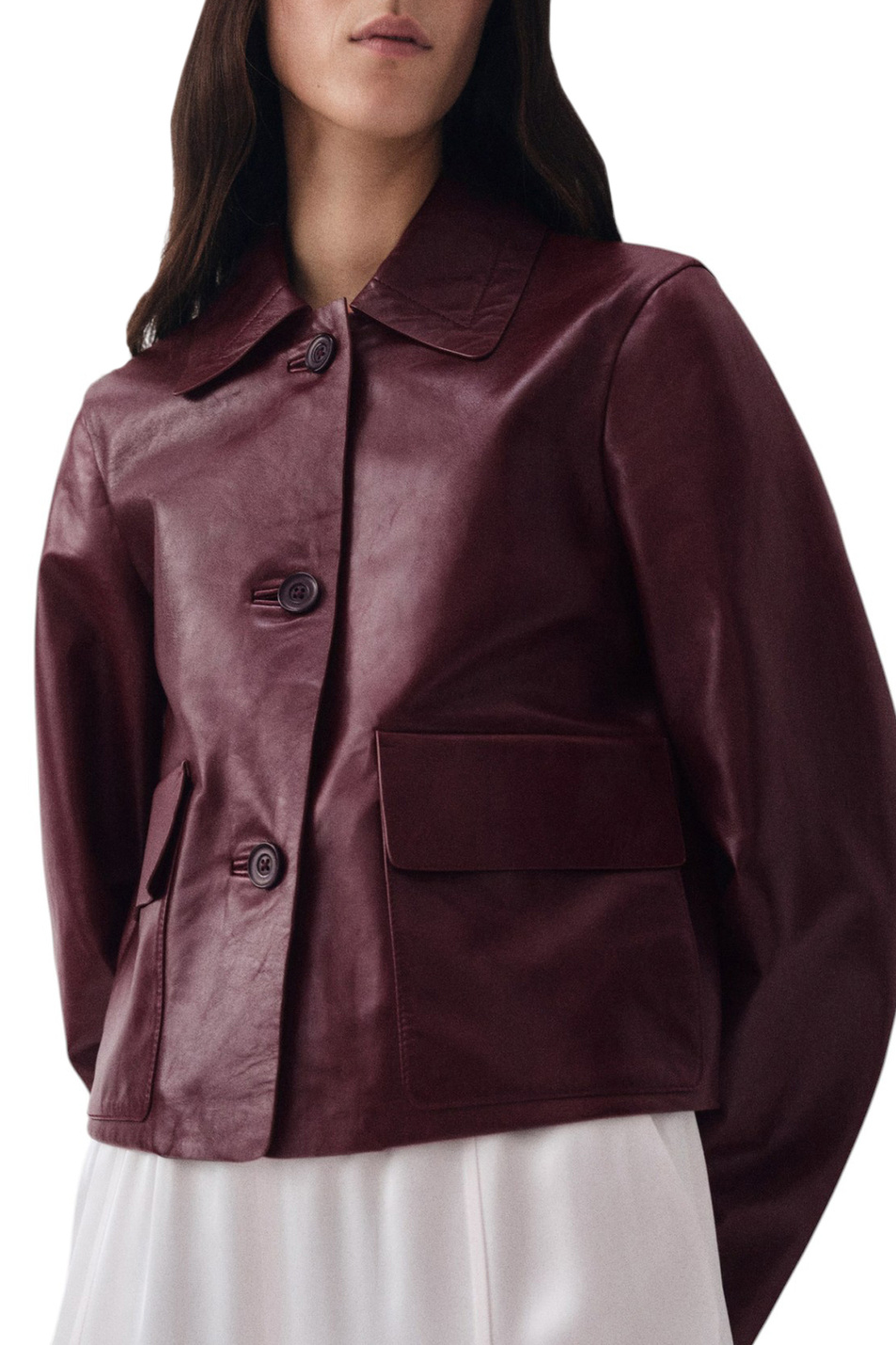 Женский Mango Куртка LEA из натуральной кожи (цвет ), артикул 17056343 | Фото 3