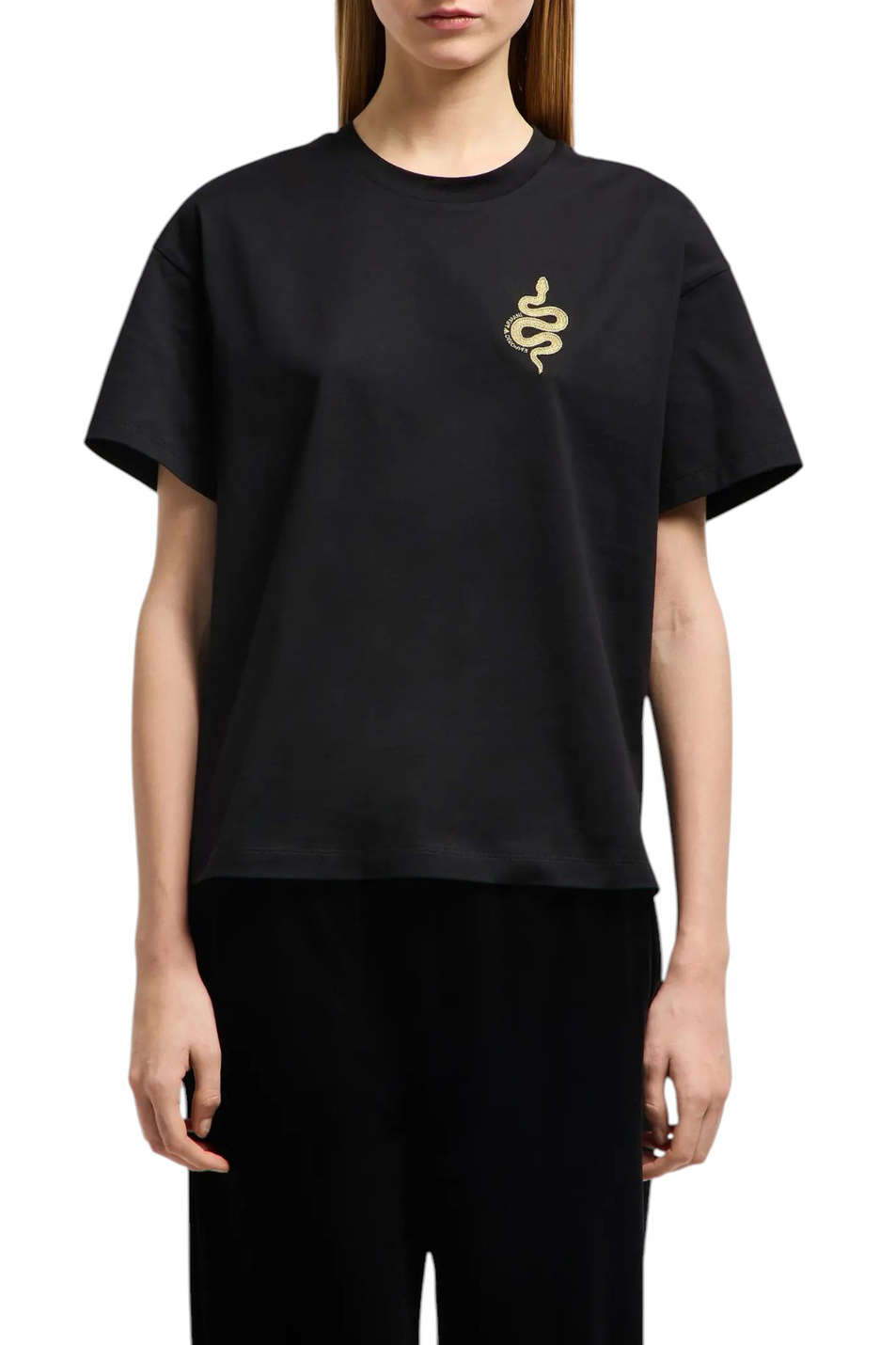 Женский Emporio Armani Футболка из хлопка (цвет ), артикул EW001168-AF10003 | Фото 3