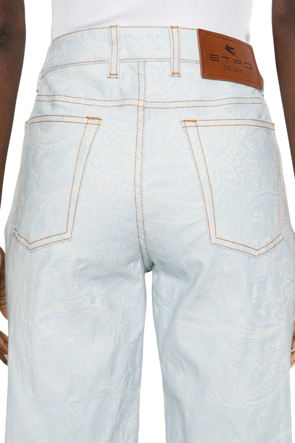 Джинсы с принтом|Основной цвет:Голубой Женский Etro Джинсы с принтом (цвет ), артикул WRNB002999TJEI5S9880 | Фото 5