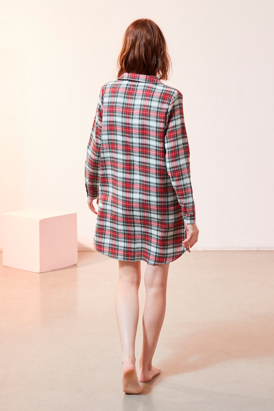 Женский Etam Ночная сорочка ODALYS в клетку (цвет ), артикул 6523110 | Фото 4