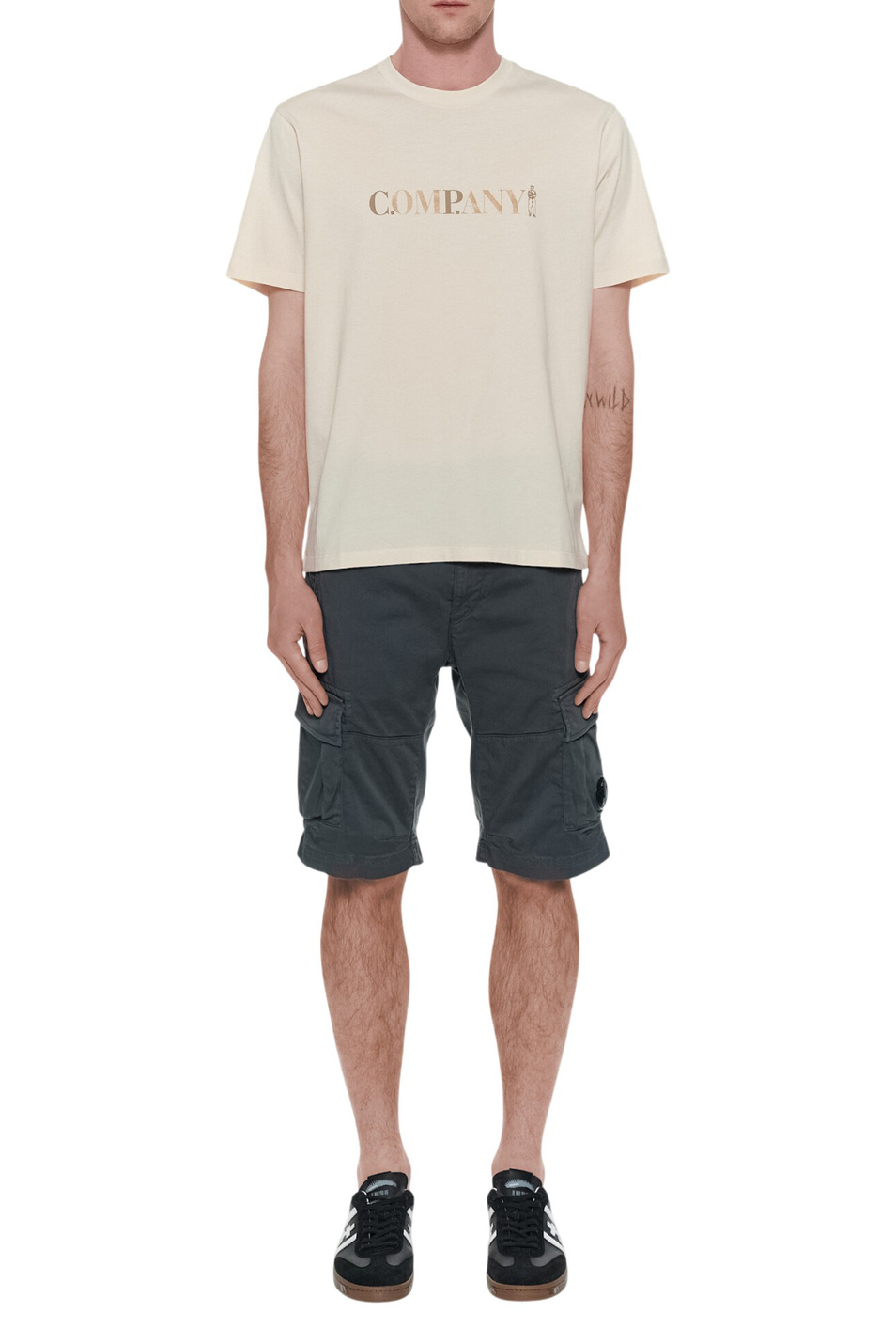 Мужской C.P. Company Футболка из хлопка с принтом (цвет ), артикул 20CMTS085A005100W | Фото 3
