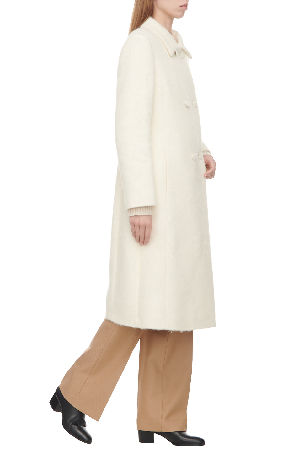 Женский BOSS Пальто из смесового хлопка с добавлением шерсти (цвет ), артикул 50499776 | Фото 4