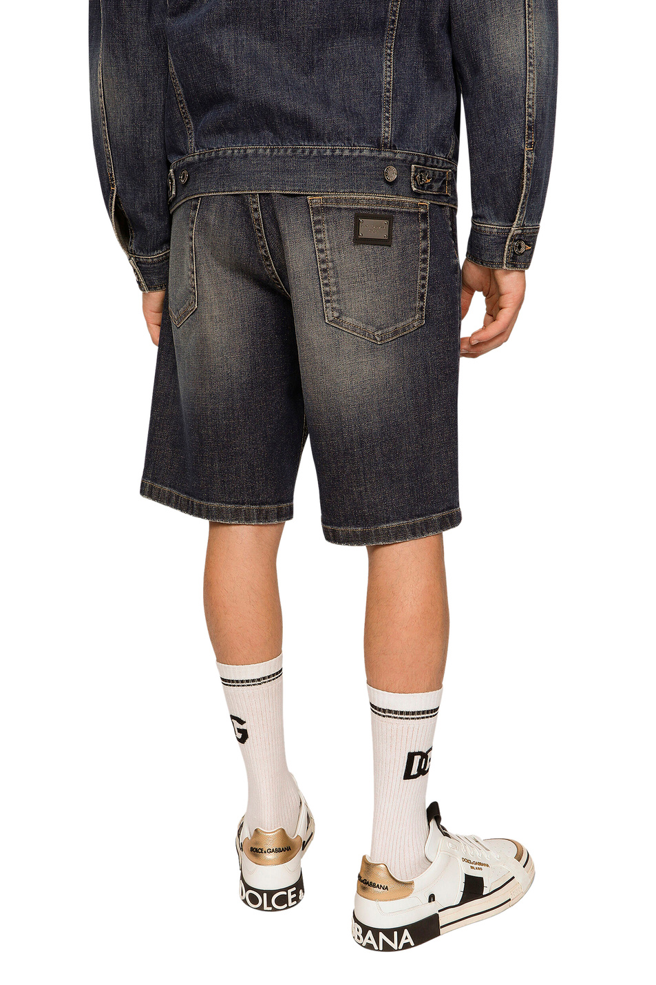 Мужской Dolce & Gabbana Шорты джинсовые из натурального хлопка (цвет ), артикул GWNXAD-G8GW9 | Фото 4