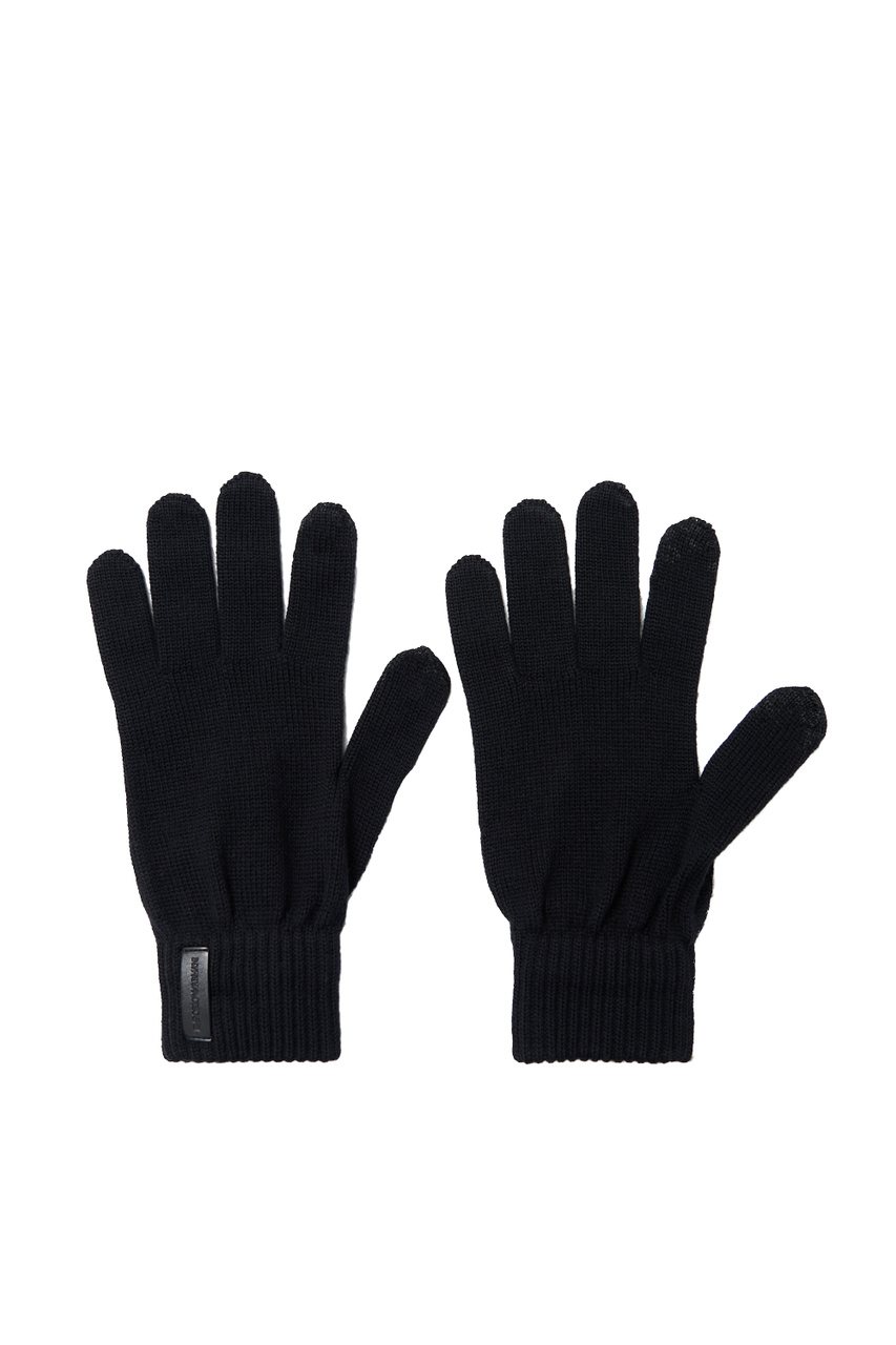 Перчатки из натуральной шерсти|Основной цвет:Черный|Артикул:624514-3F252 | Фото 1