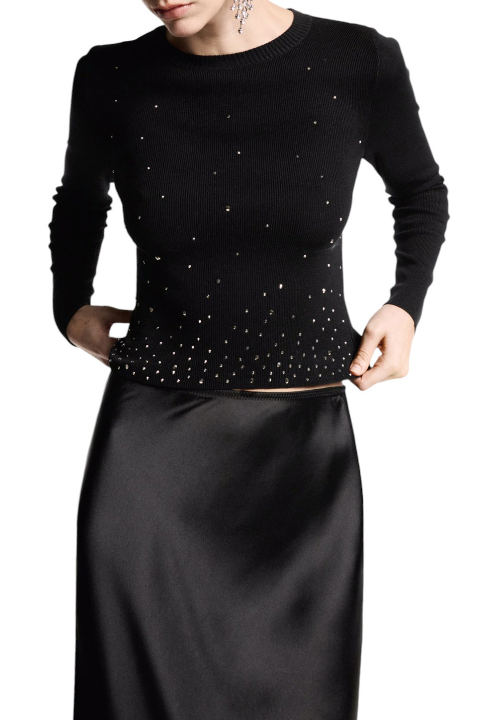 Женский Mango Джемпер VALIEVA со стразами (цвет ), артикул 77019063 | Фото 3