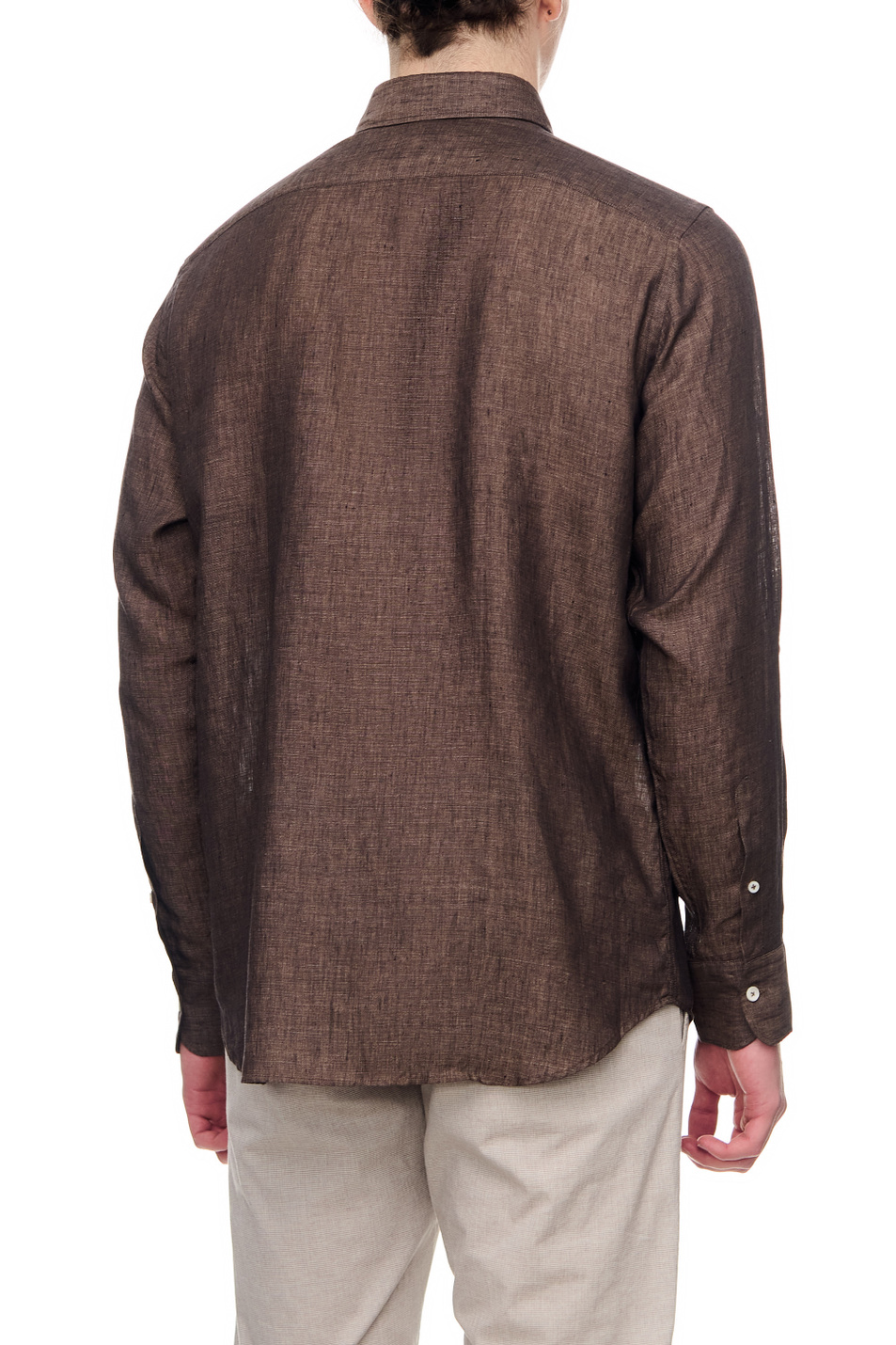 Мужской Canali Рубашка из чистого льна (цвет ), артикул L777GL02857 | Фото 4