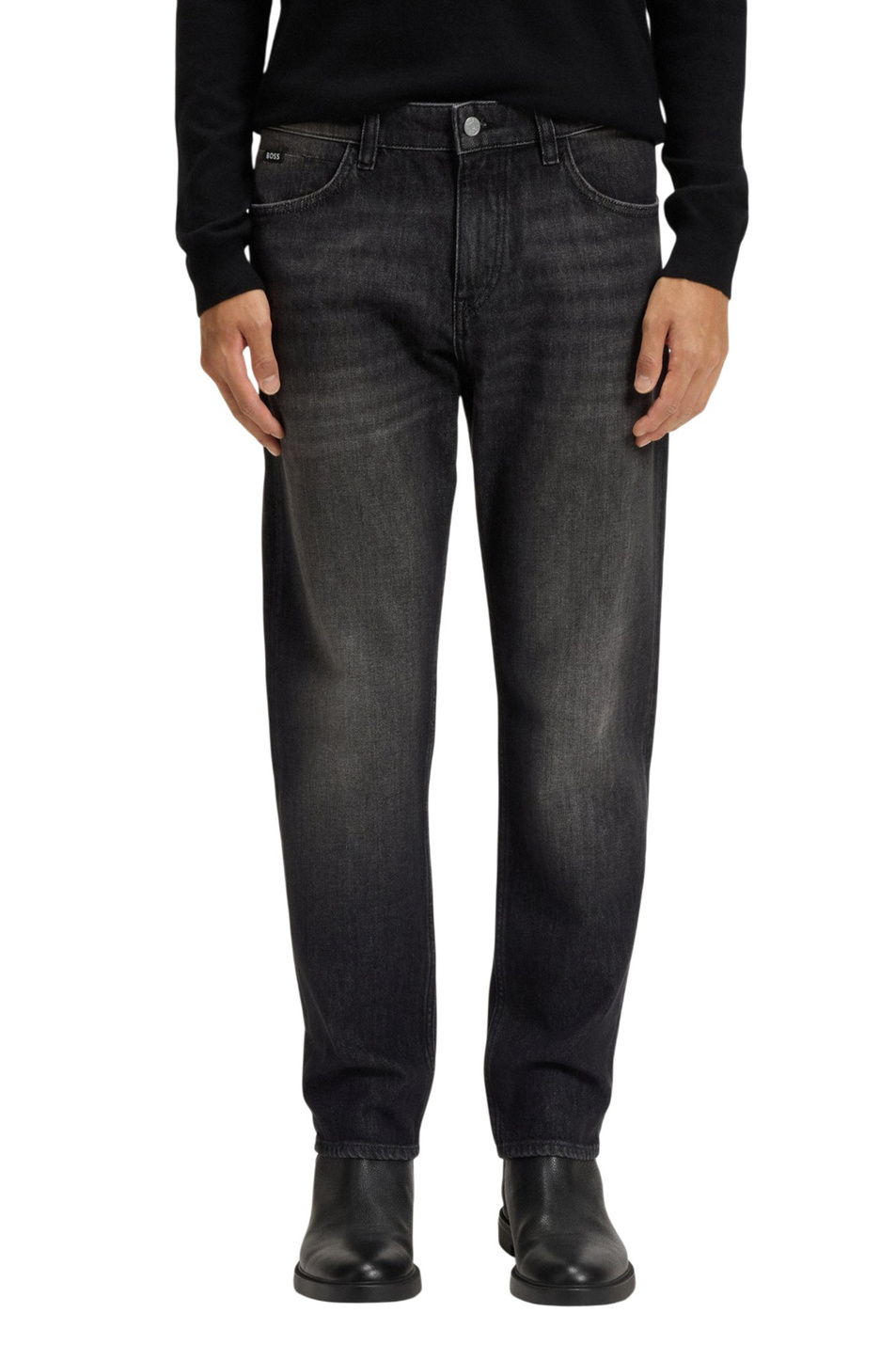 Джинсы Re.Maine из хлопка|Основной цвет:Черный Мужской BOSS Джинсы Re.Maine из хлопка (цвет ), артикул 50550527 | Фото 3