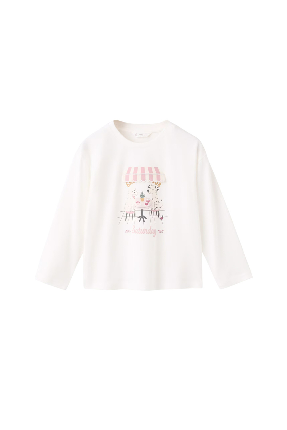 Девочкам Mango Kids Лонгслив BRUNCH из хлопка (цвет ), артикул 27003719 | Фото 1