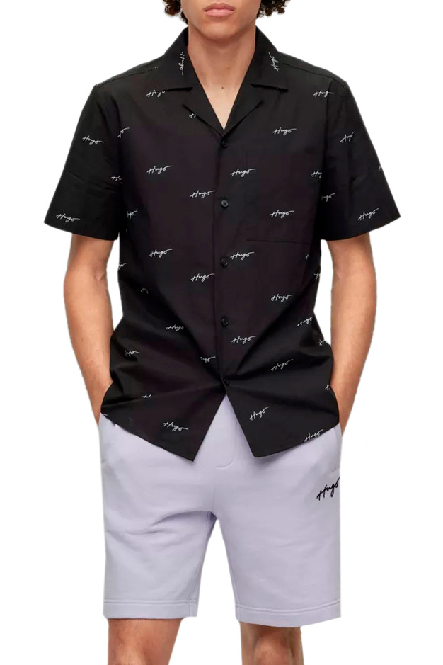 Мужской HUGO Рубашка с логотипированным принтом (цвет ), артикул 50490668 | Фото 3