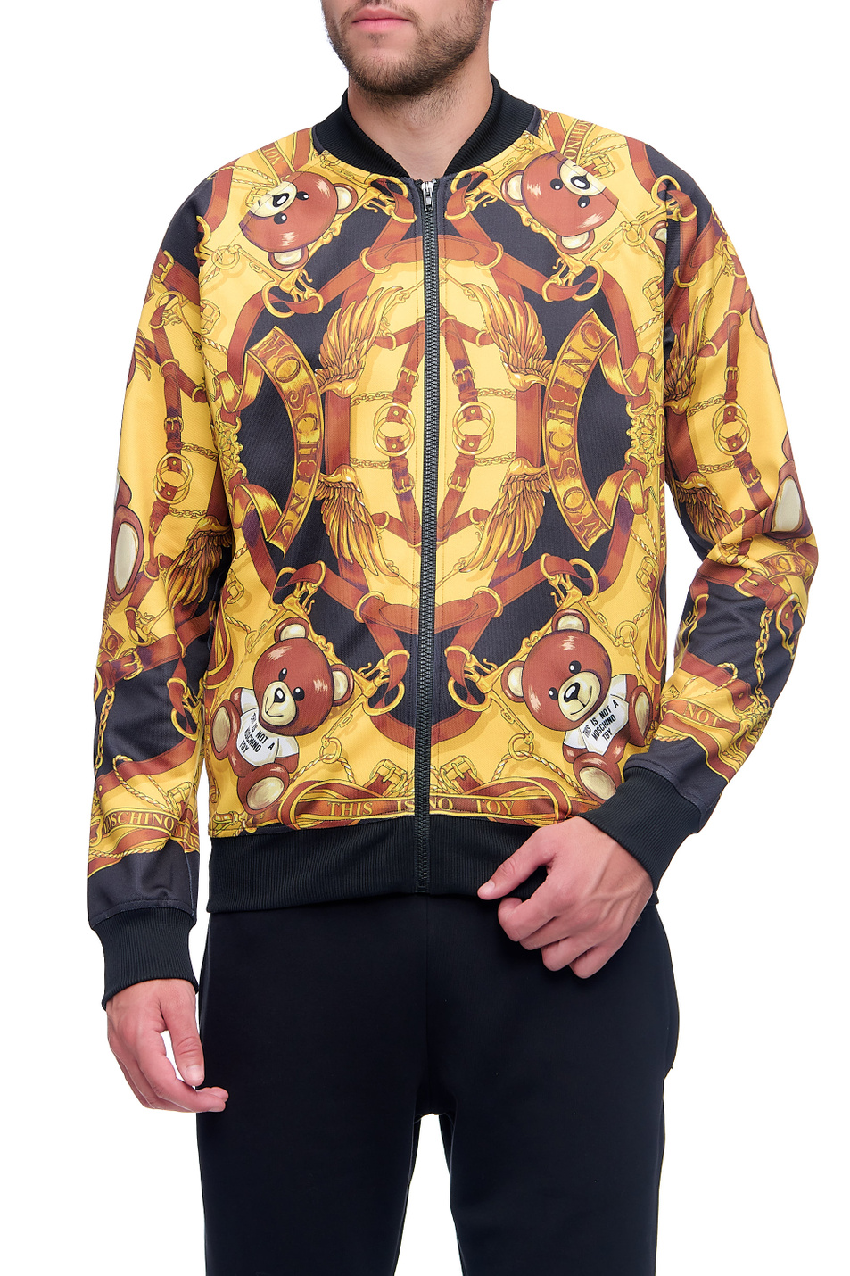 Мужской Moschino Толстовка на молнии без капюшона (цвет ), артикул J1705-5229 | Фото 3