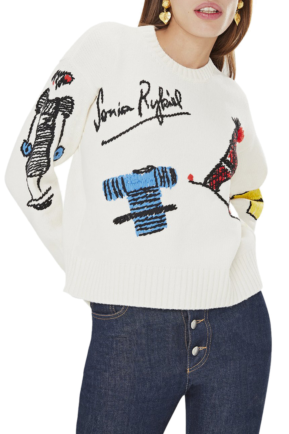 Женский Sonia Rykiel Джемпер из натуральной шерсти (цвет ), артикул 121HP039-AA | Фото 4