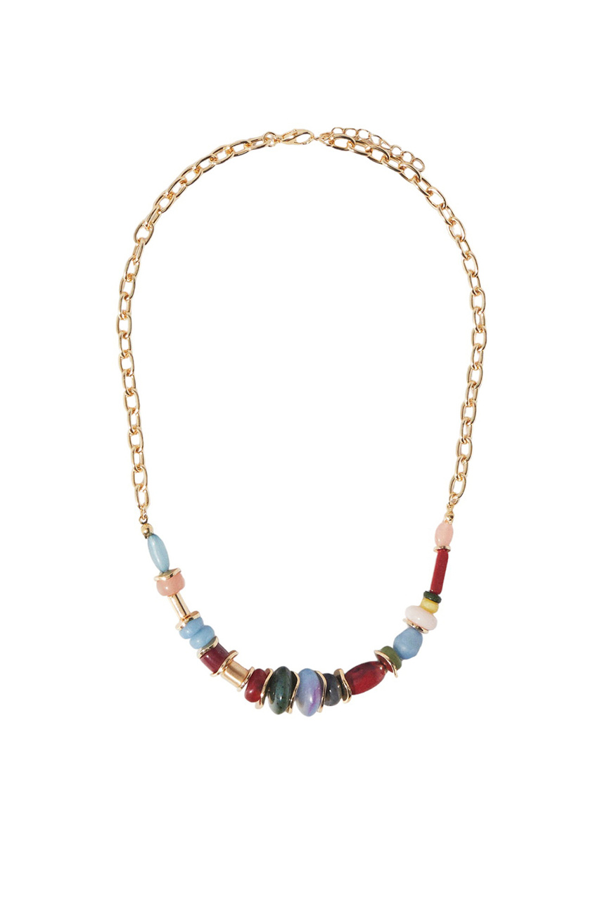 Ожерелье со смолой|Основной цвет:Разноцветный|Артикул:212555 | Фото 1