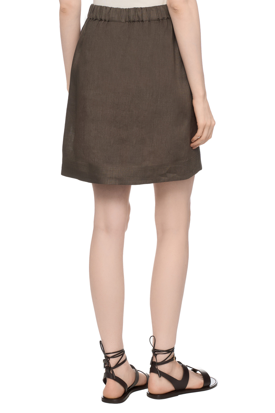 Женский Max Mara Юбка SCOGLIO из льна (цвет ), артикул 2516101018 | Фото 5