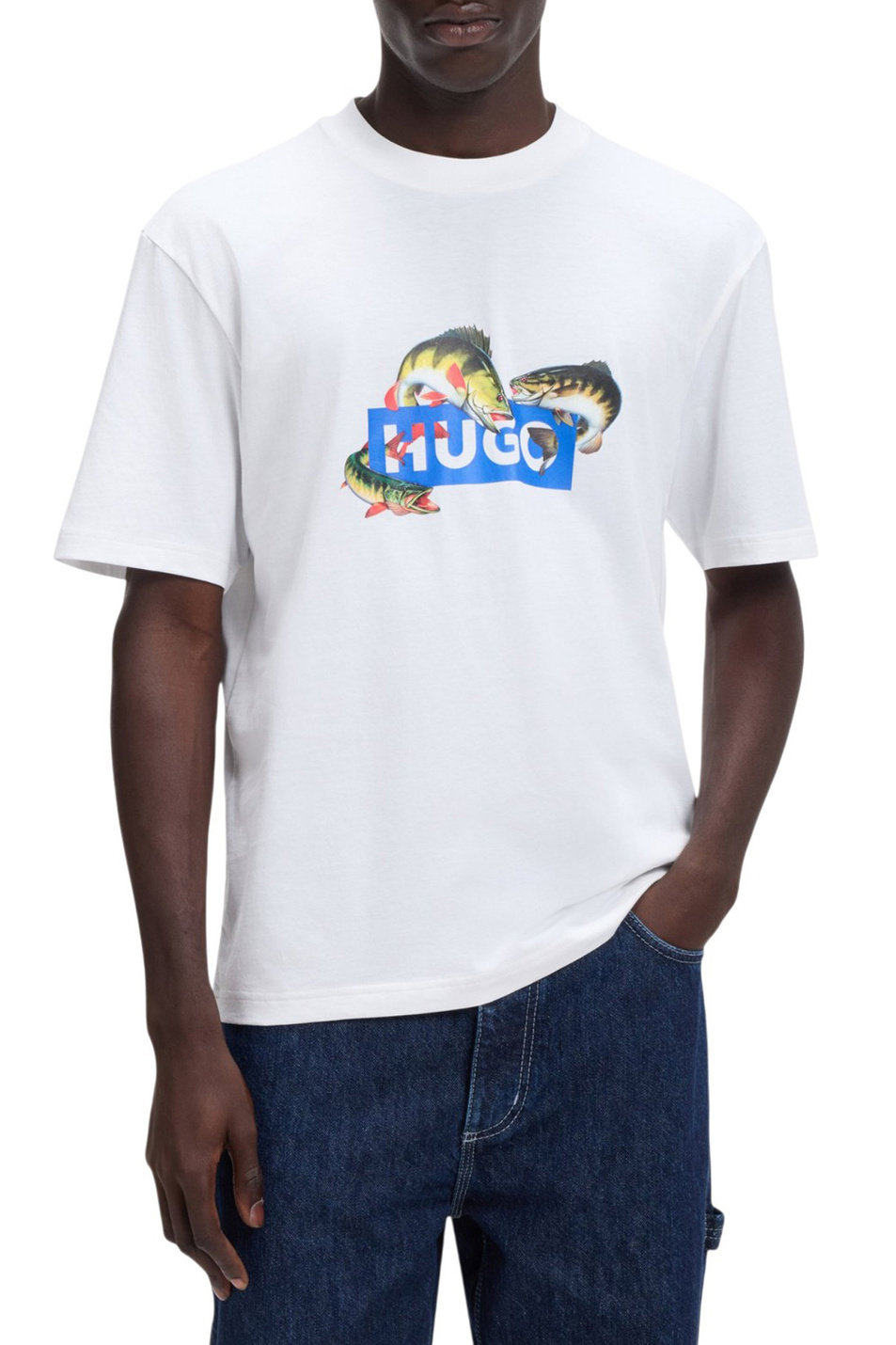 Мужской HUGO Футболка Nalotrix из хлопка (цвет ), артикул 50554349 | Фото 3