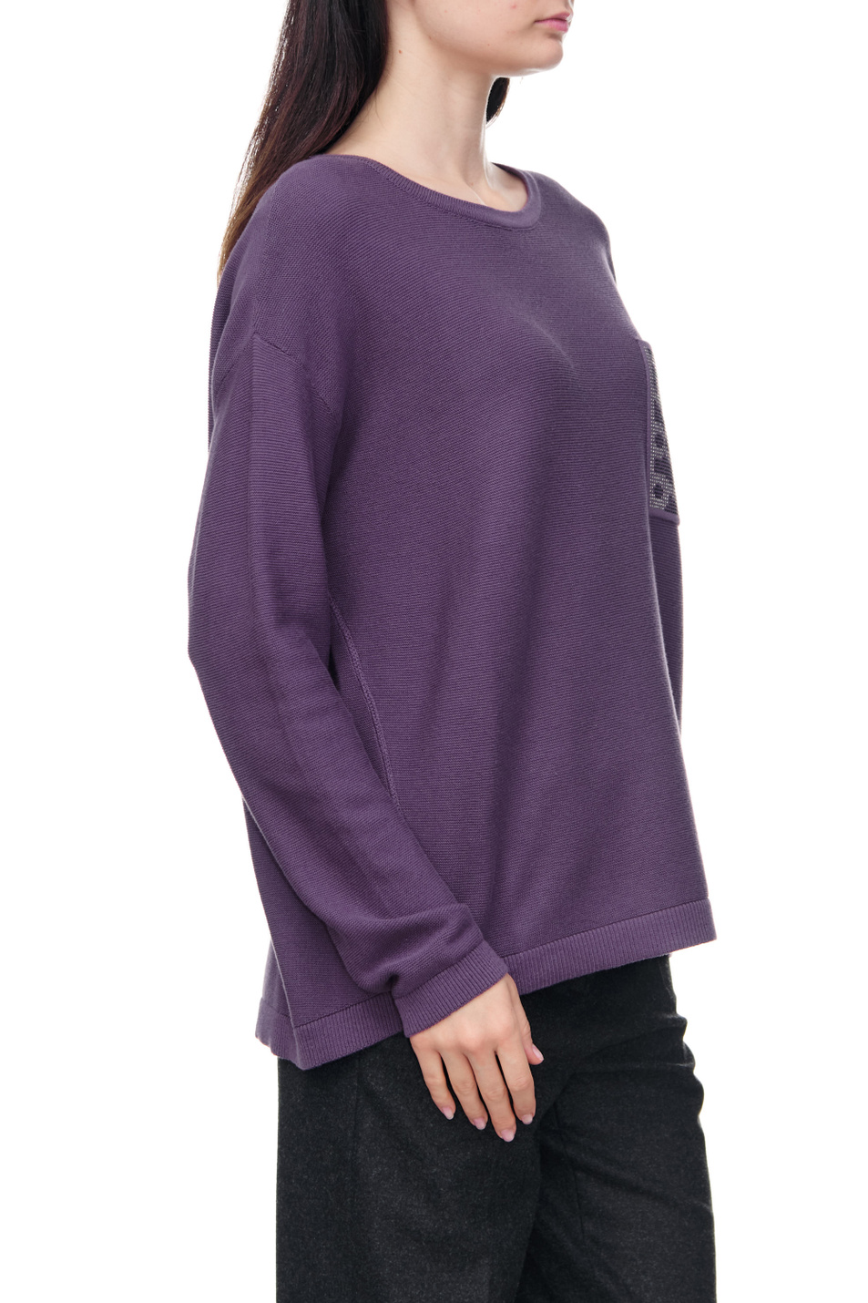 Женский Monari Джемпер с накладным карманом со стразами (цвет ), артикул 806292 | Фото 5