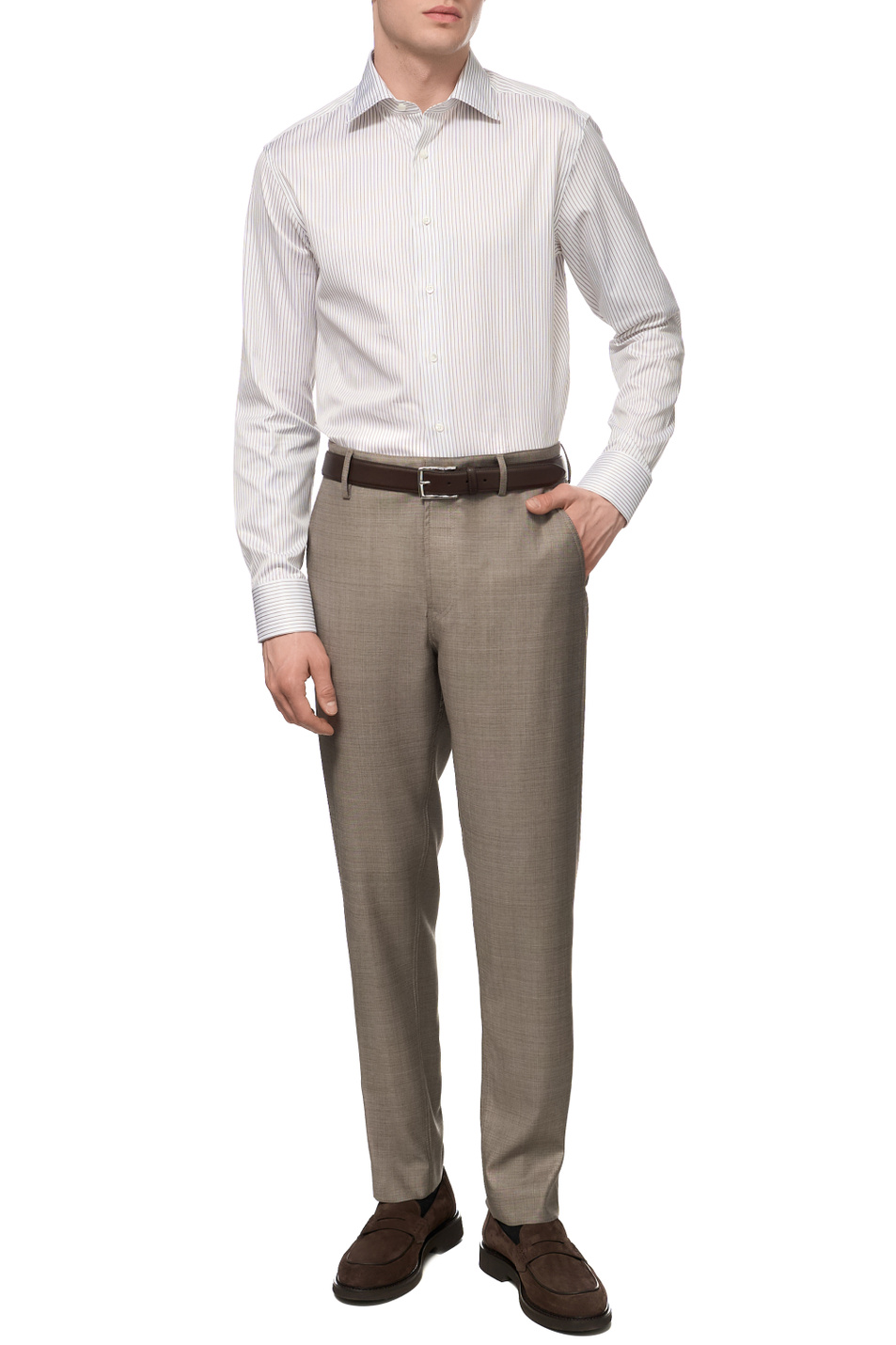 Мужской Canali Рубашка из хлопка (цвет ), артикул NCL7018GR03450 | Фото 3