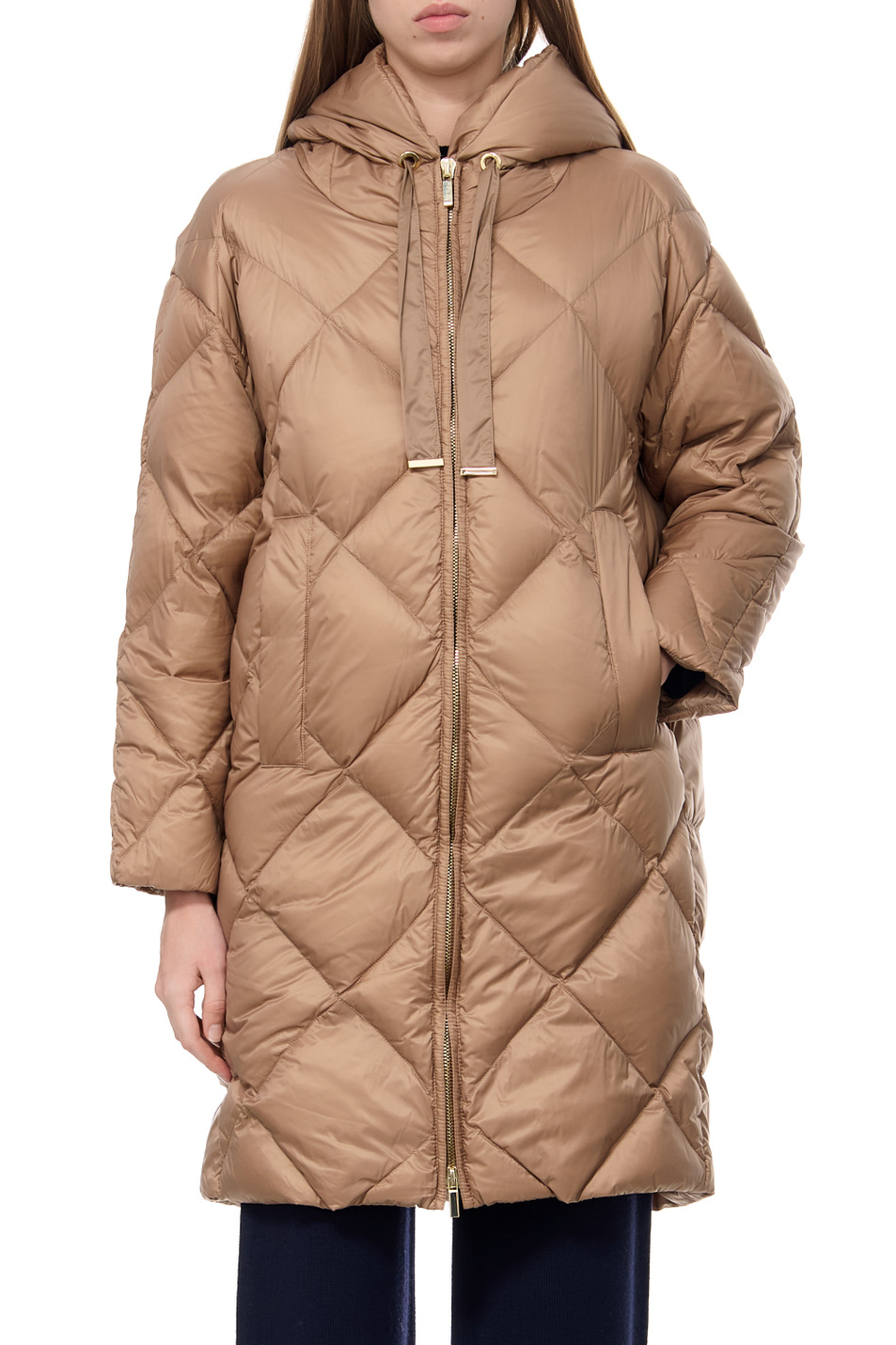 Женский Max Mara Полупальто стеганое TREFE с капюшоном (цвет ), артикул 2394960536 | Фото 1