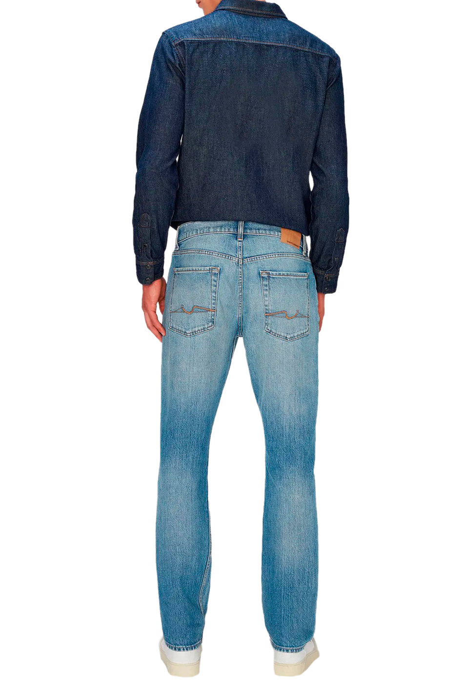 Мужской 7 for all Mankind Джинсы THE STRAIGHT Waterfall (цвет голубой), артикул JSSCC100WA | Фото 3