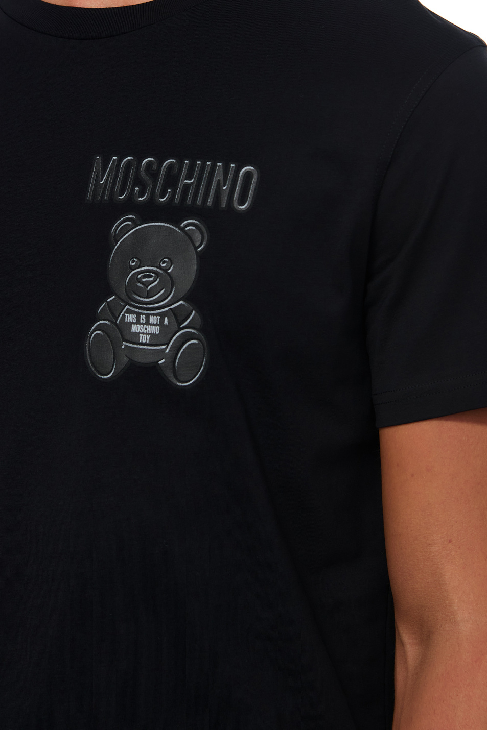 Мужской Moschino Футболка из натурального хлопка с логотипом (цвет ), артикул V0731-7041 | Фото 5