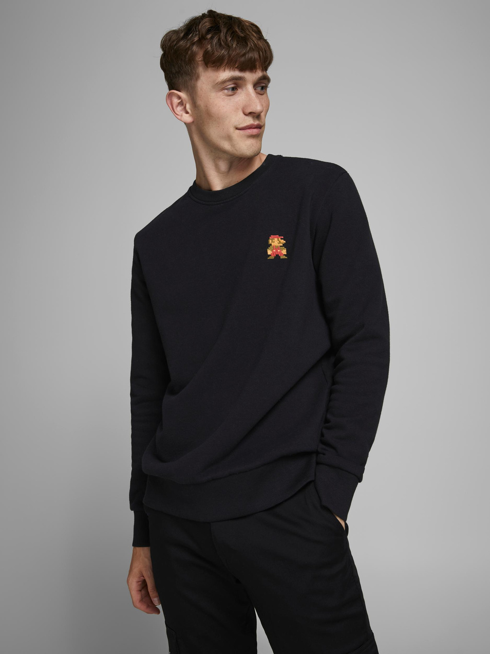 Мужской Jack & Jones Свитшот с вышивкой SUPER MARIO (цвет ), артикул 12180579 | Фото 4