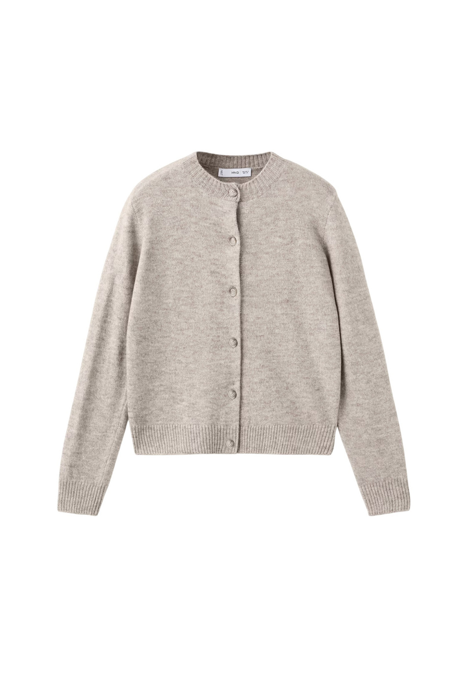 Кардиган NEKKA с круглым вырезом|Основной цвет:Бежевый Женский Mango Кардиган NEKKA с круглым вырезом (цвет ), артикул 17017817 | Фото 1