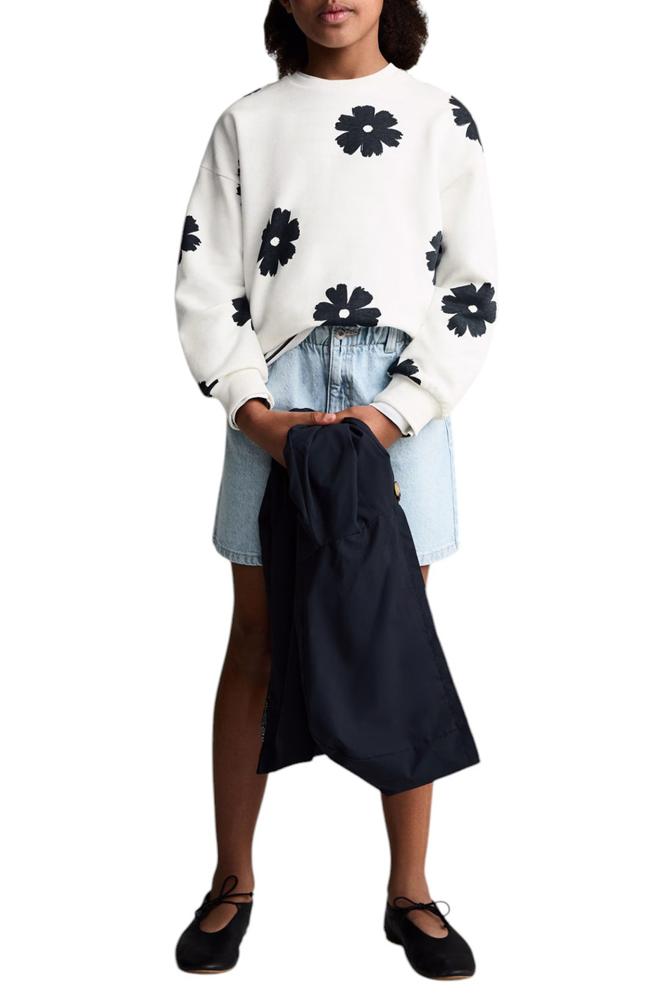Девочкам Mango Kids Свитшот ARTY из хлопка (цвет ), артикул 87083645 | Фото 3