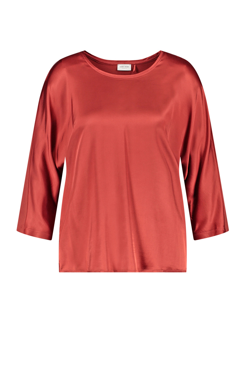 Блузка с круглым вырезом|Основной цвет:Красный|Артикул:270229-35033 | Фото 1