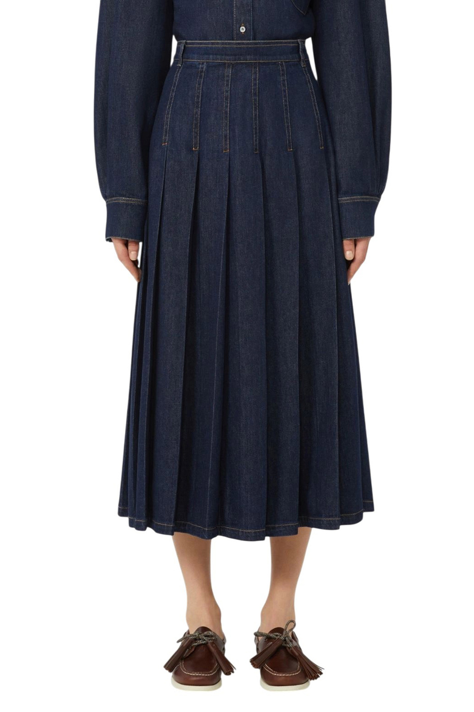 Женский Weekend Max Mara Юбка OVALE джинсовая (цвет ), артикул 2615101071 | Фото 3