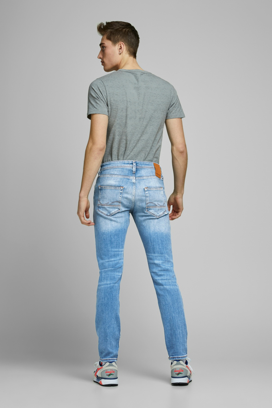 Мужской Jack & Jones Зауженные джинсы GLENN Slim Fit (цвет ), артикул 12168497 | Фото 5