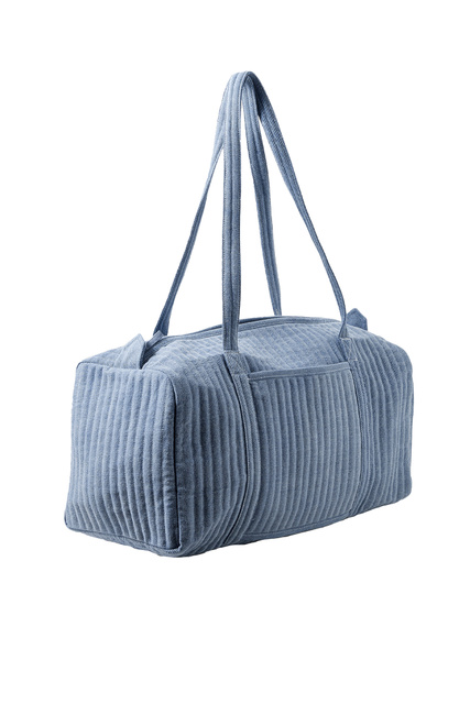 Стеганая сумка с внешним карманом|Основной цвет:Синий|Артикул:390098 | Фото 2