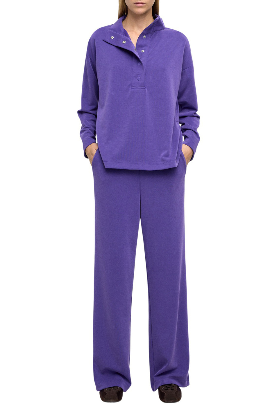 Свитшот однотонный|Основной цвет:Фиолетовый Женский Parfois Свитшот однотонный (цвет ), артикул 241805 | Фото 2