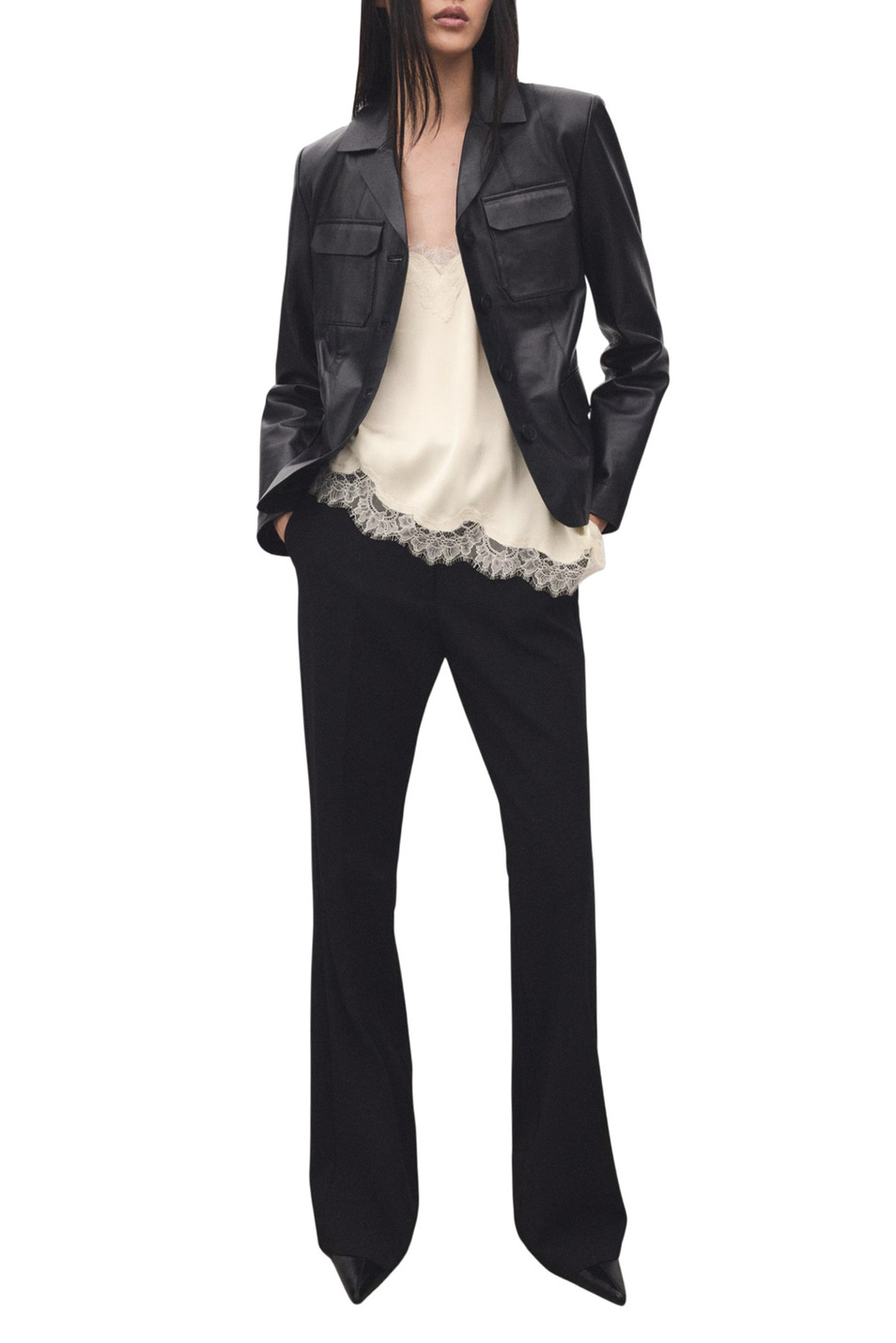 Женский Mango Топ TITY с кружевом (цвет ), артикул 27074089 | Фото 2