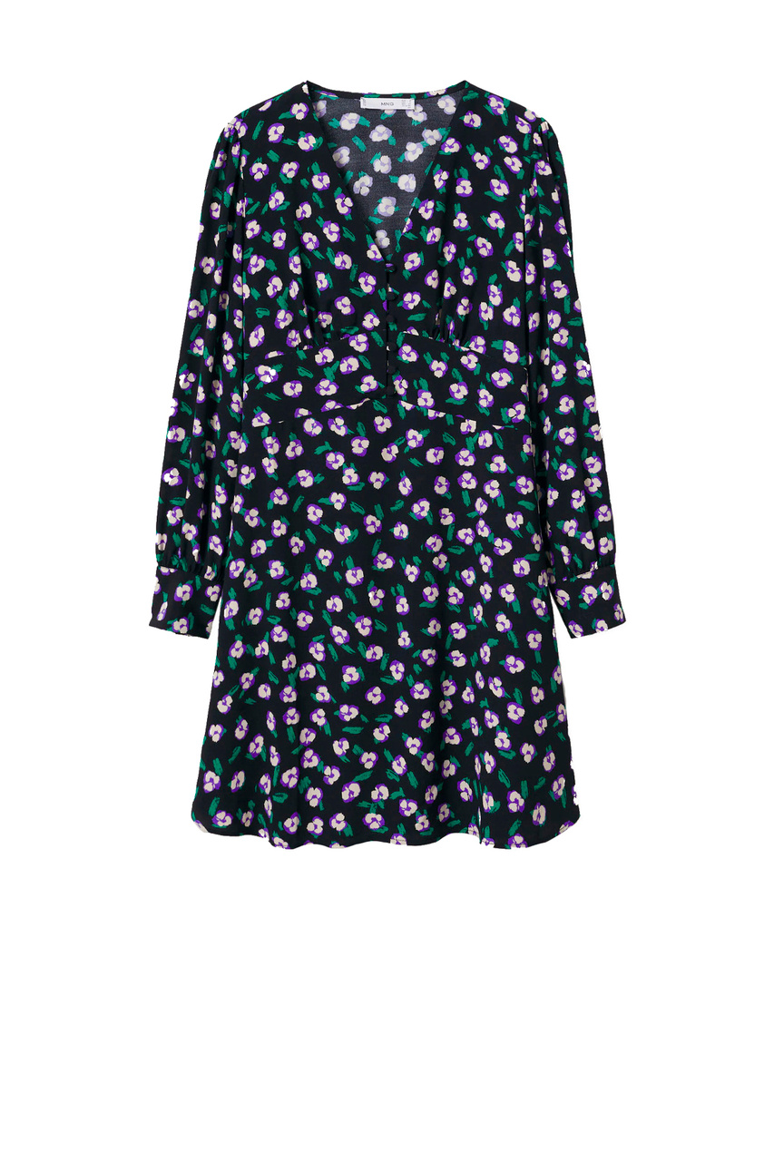 Платье LORETO с цветочным принтом|Основной цвет:Черный|Артикул:17086324 | Фото 1