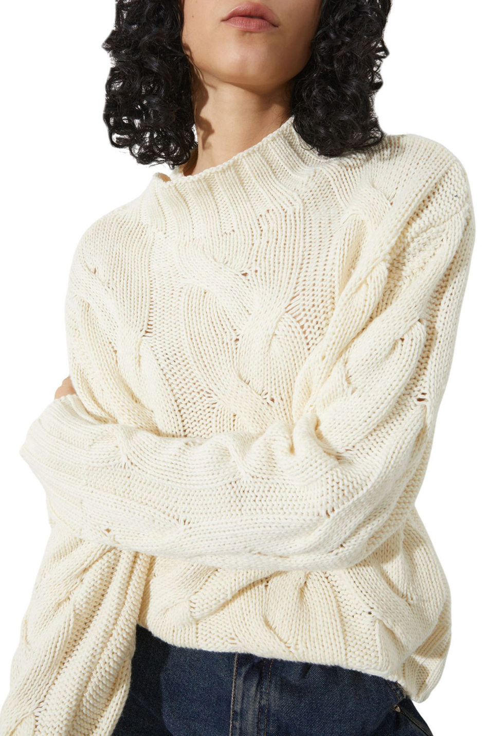 Женский MAX&Co. Свитер MCLNASELLO из шерсти и хлопка (цвет ), артикул 2618361011 | Фото 3