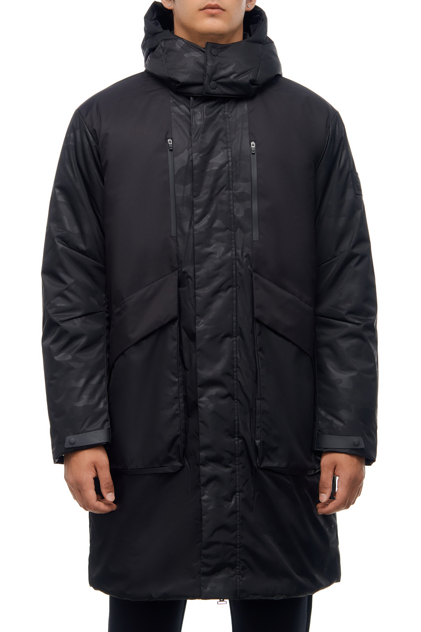 Куртка однотонная|Основной цвет:Черный|Артикул:6RPK04-PNERZ | Фото 1
