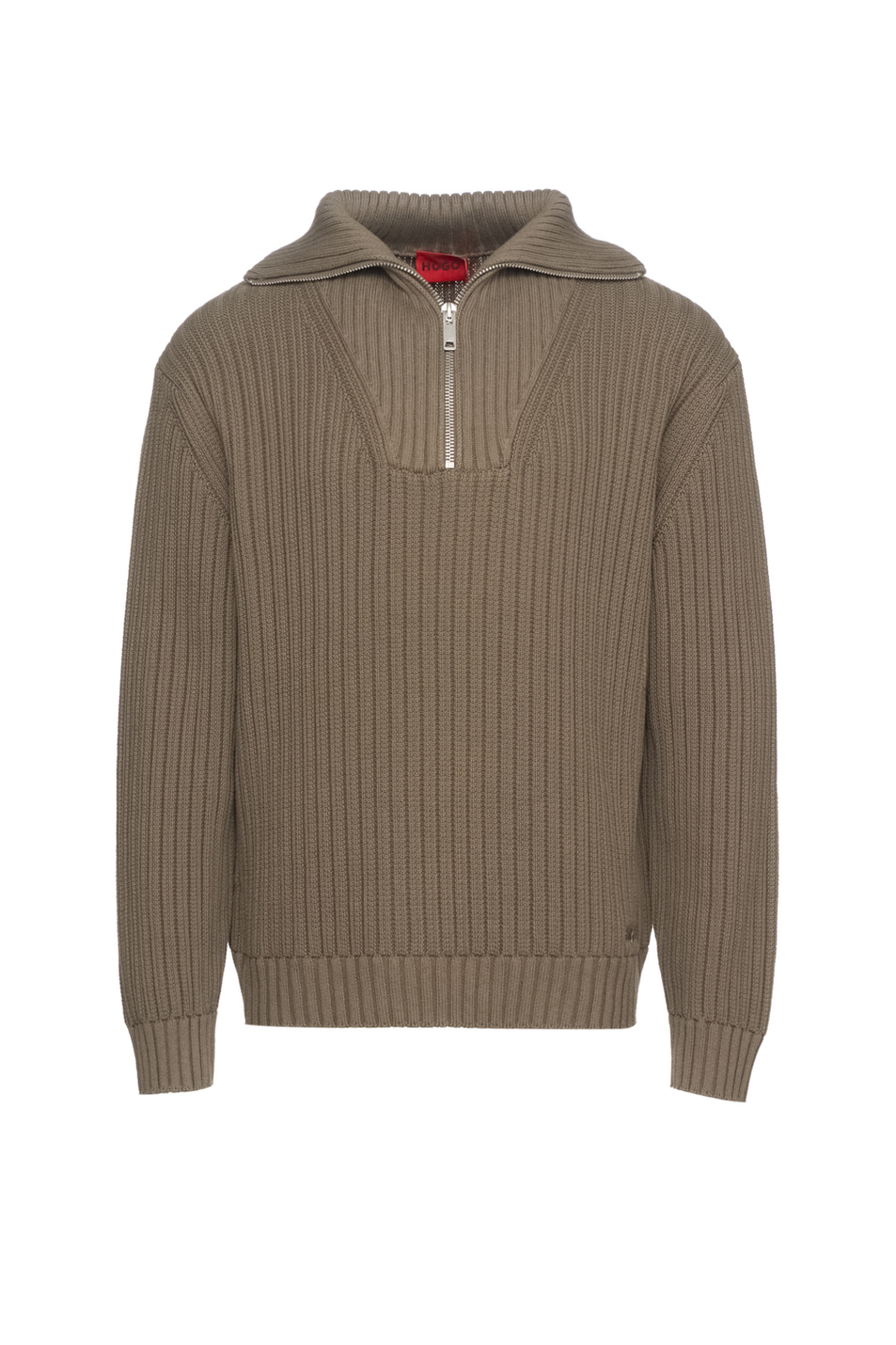 Джемпер Srigg из хлопка|Основной цвет:Хаки Мужской HUGO Джемпер Srigg из хлопка (цвет ), артикул 50547002 | Фото 1