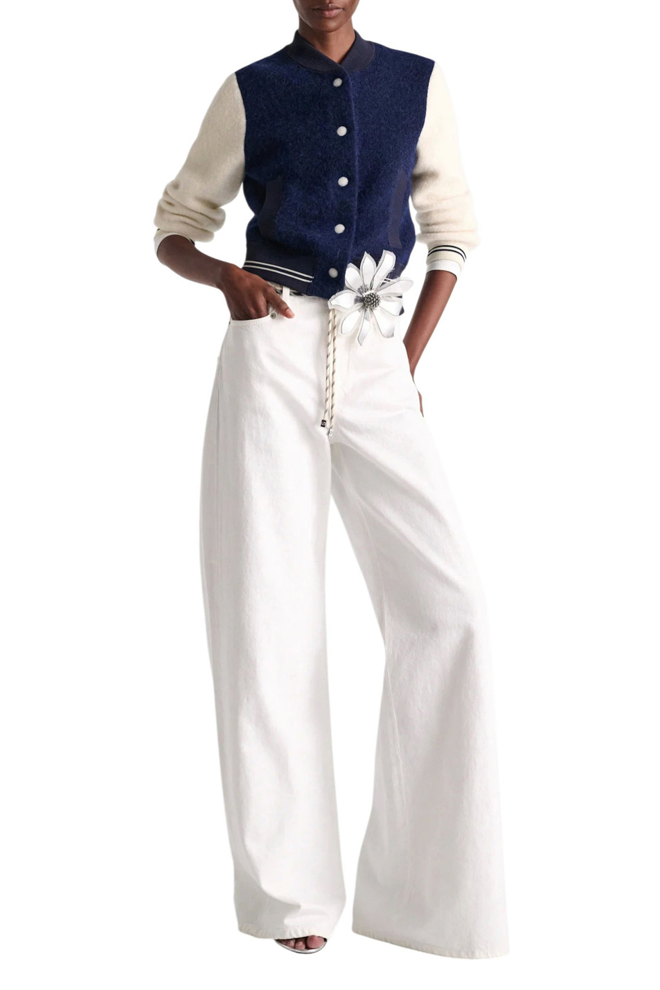 Женский Dorothee Schumacher Джинсы из хлопка с поясом (цвет ), артикул 445113 | Фото 3